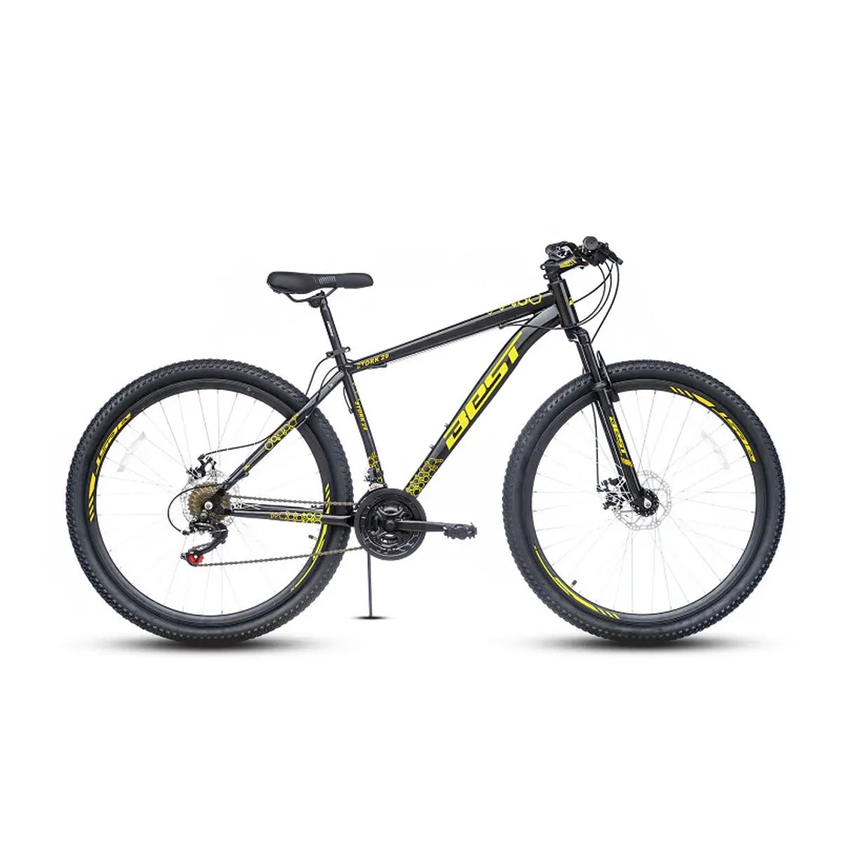 BEST - Bicicleta Best Stork Aro 29 Aluminio 21V negro / amarillo