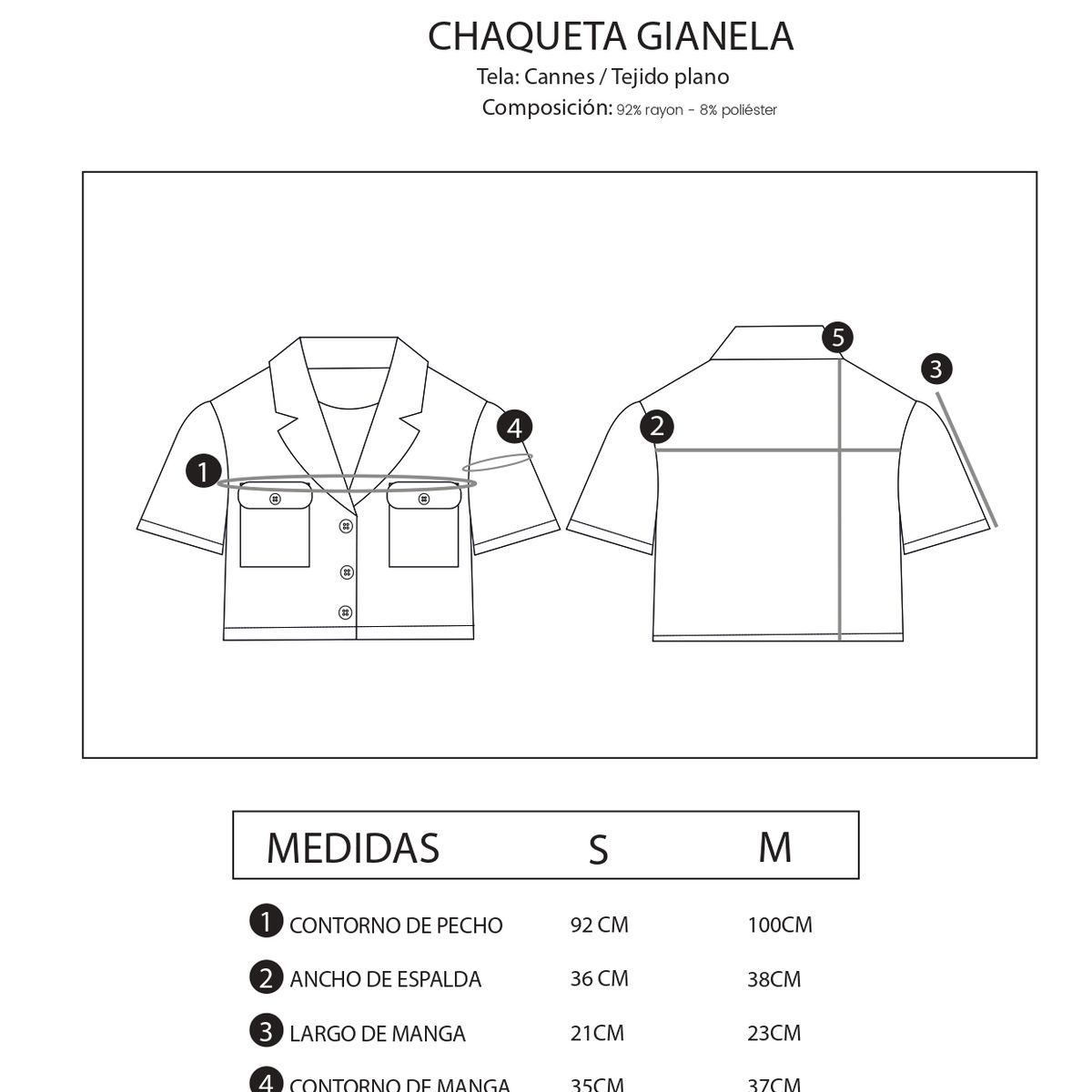 BANATY - CHAQUETA CROP GIANELA PARA MUJER