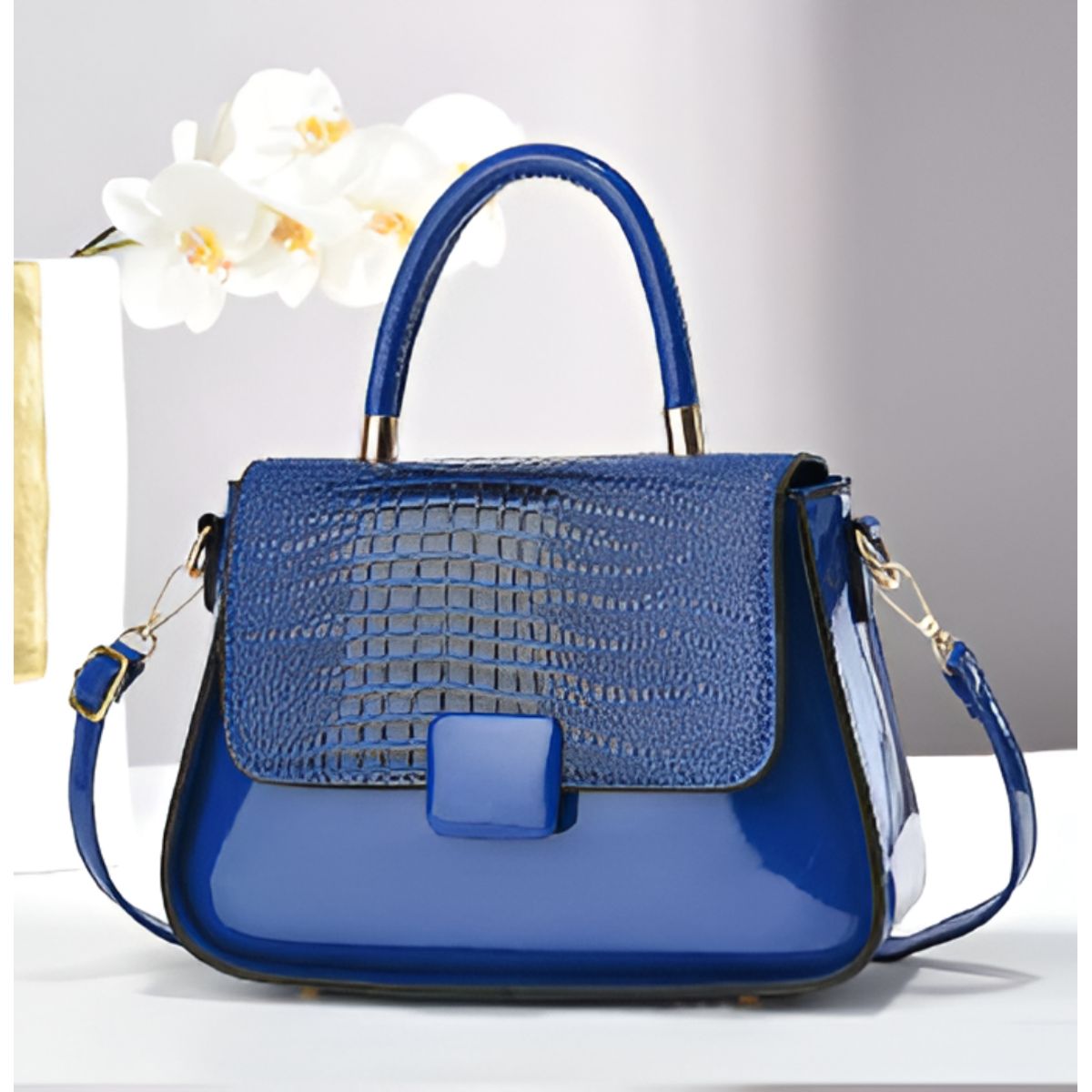 GENERICO - Cartera Croc Azul Elegance