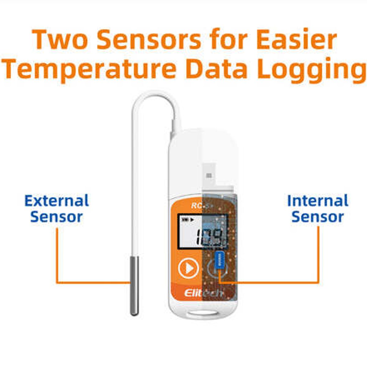 GENERICO - Termómetro Datalogger temperatura ELITECH RC-5+ TE con sensor externo