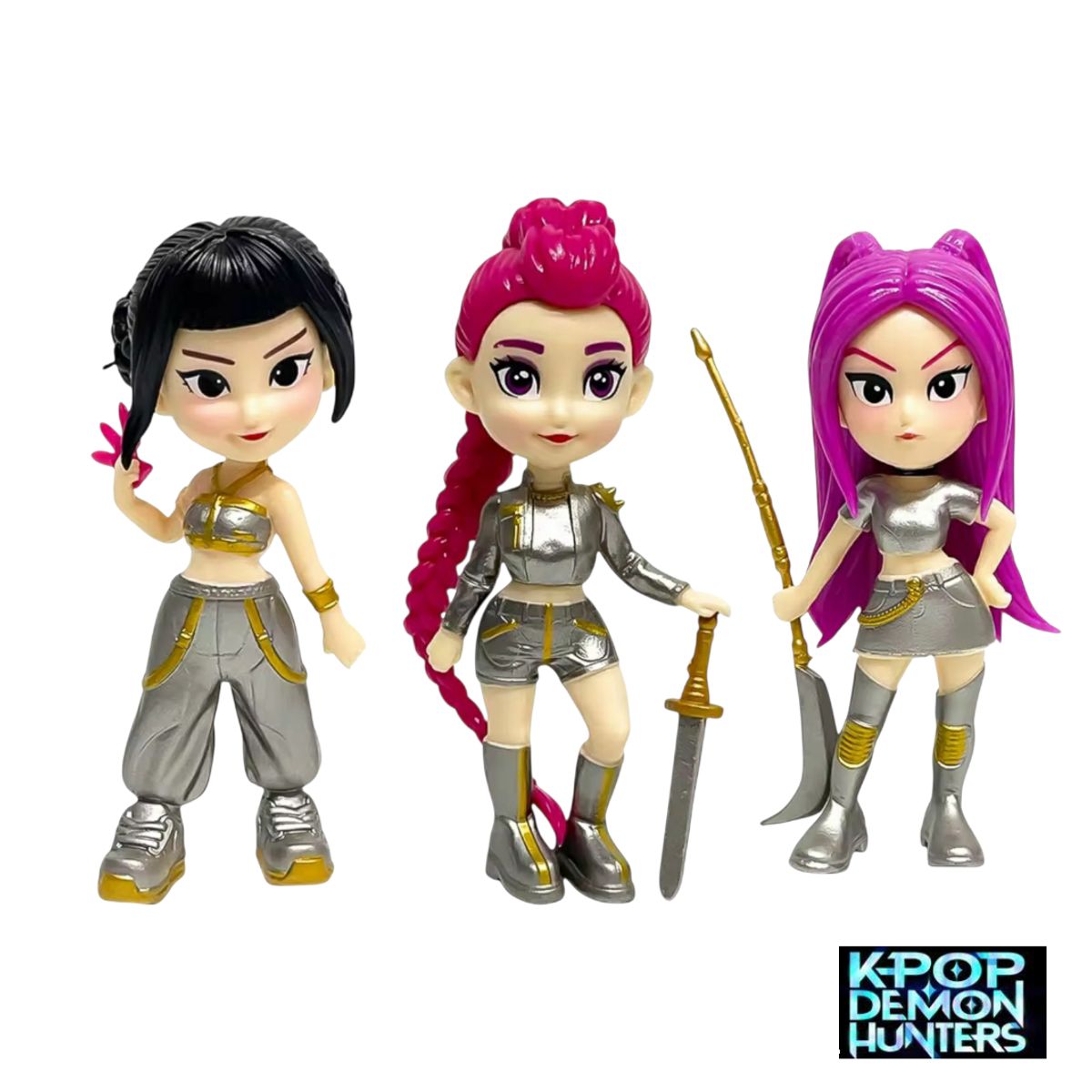 GENERICO - K-POP DEMON HUNTERS PACK 3 MUÑECAS  DE COLECCION