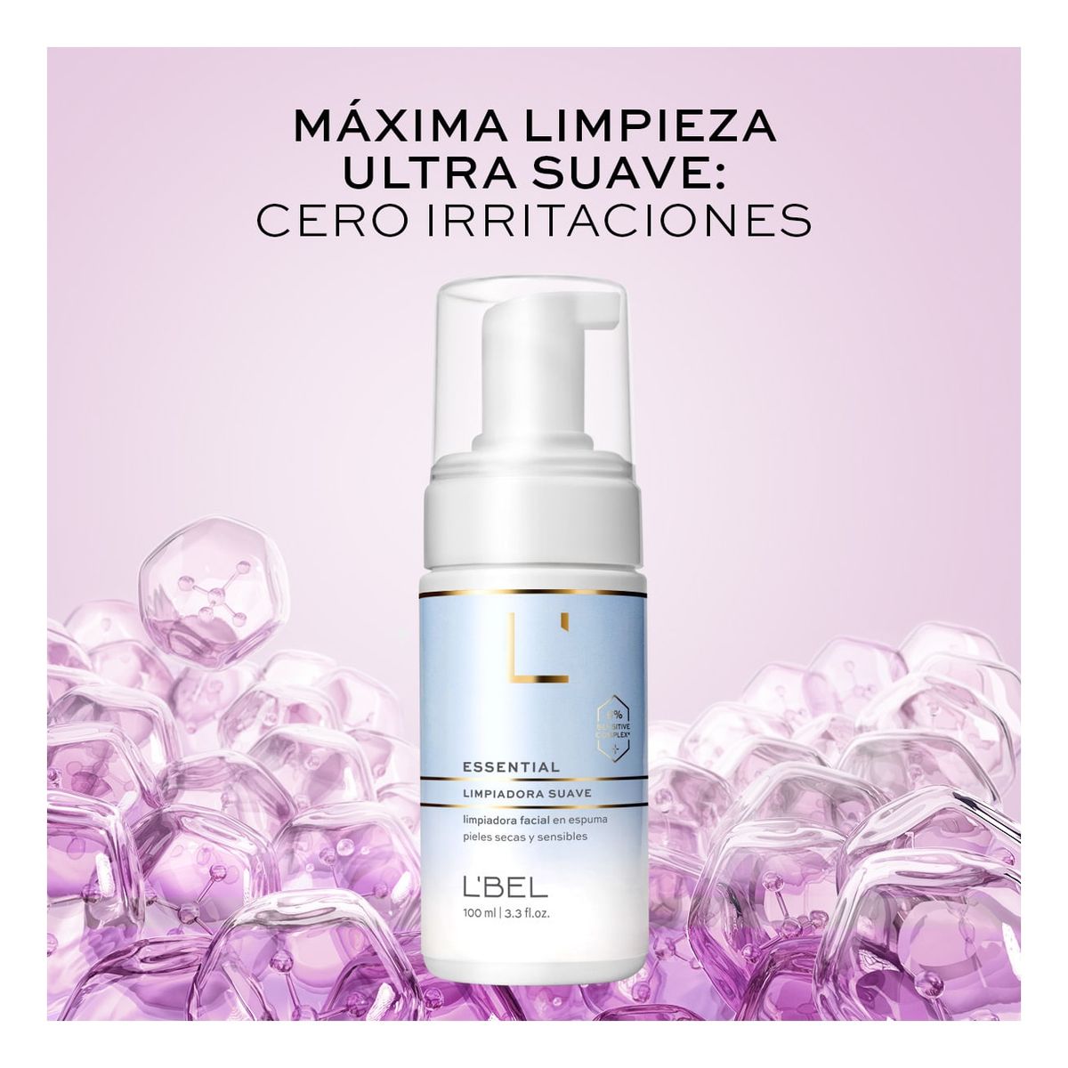 LBEL - Espuma limpiadora facial para piel sensible essential Lbel