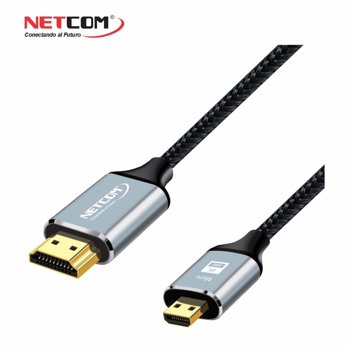 GENERICO - CABLE MICRO HDMI A HDMI DE 3 MTS UHD 4K@60Hz V2.0 - NETCOM