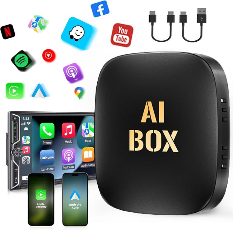 AIBOX Android Car Box 3en1 - Android 13 Youtube Netflix Disney ...