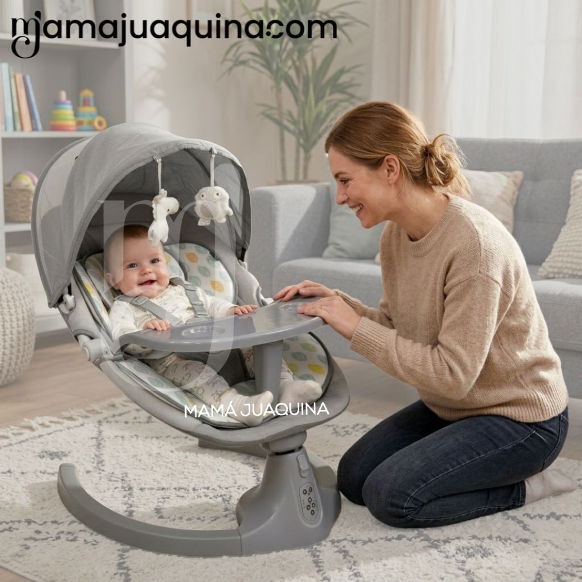 BABY - Mecedora Eléctrica para Bebés «STAR NEW» Edición Limitada Gray