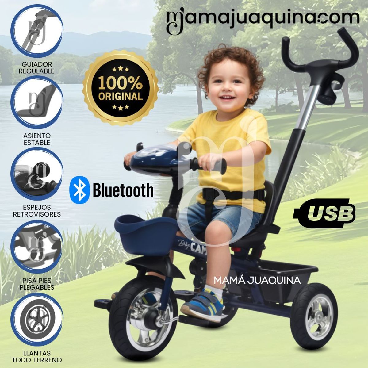 Baby - Triciclo Guiador Todo Terreno «SAIBOT» Edición Limitada Blue