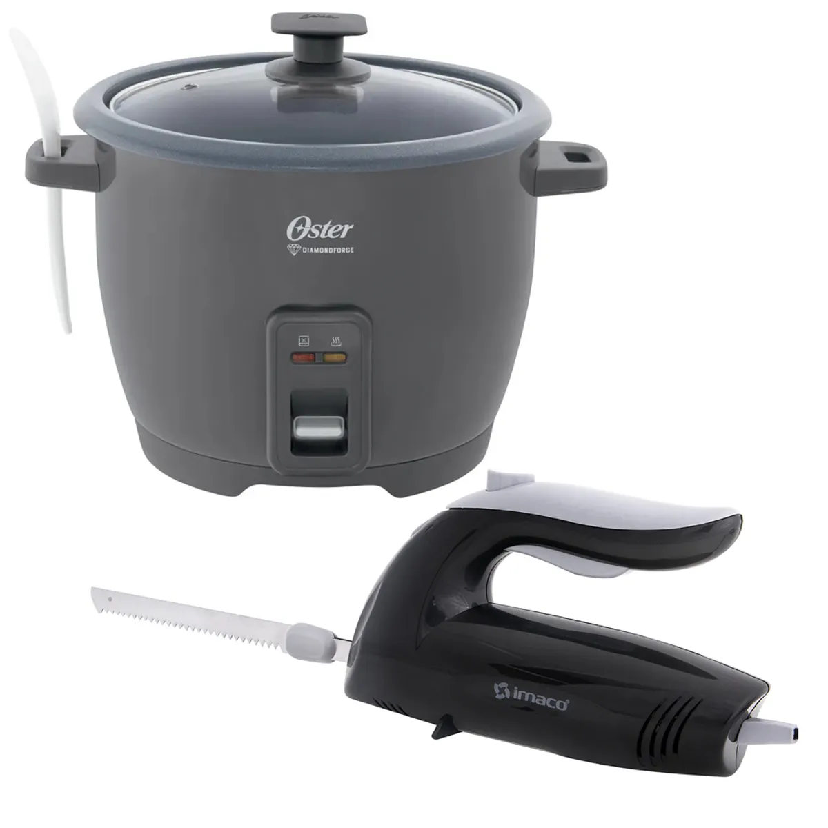 OSTER - Olla Arrocera de 1.8 Lts Oster  CKSTRCB10DFSKE + Cuchillo Electrico Imaco