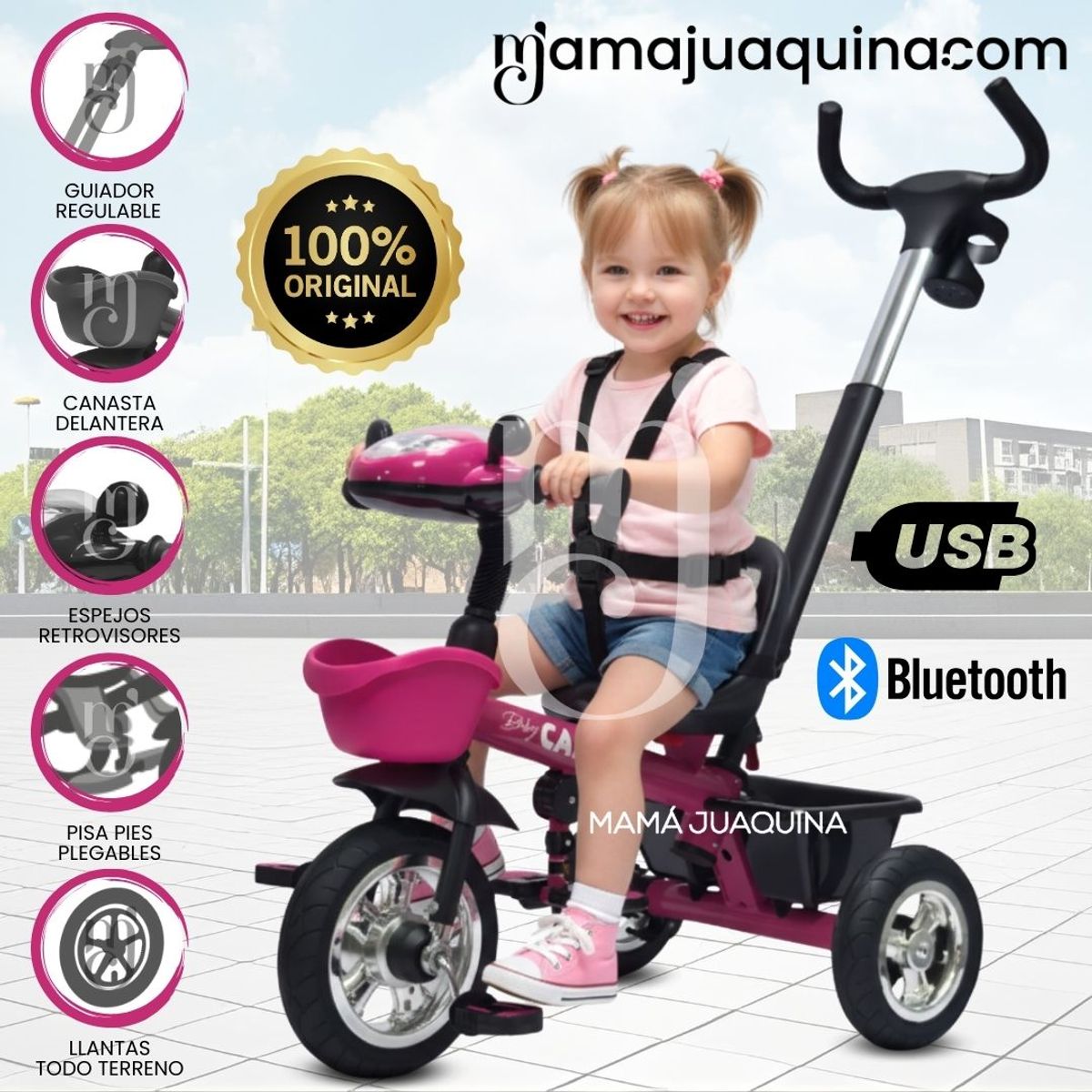 Baby - Triciclo Guiador Todo Terreno «ALLROAD» Edición Limitada Pink