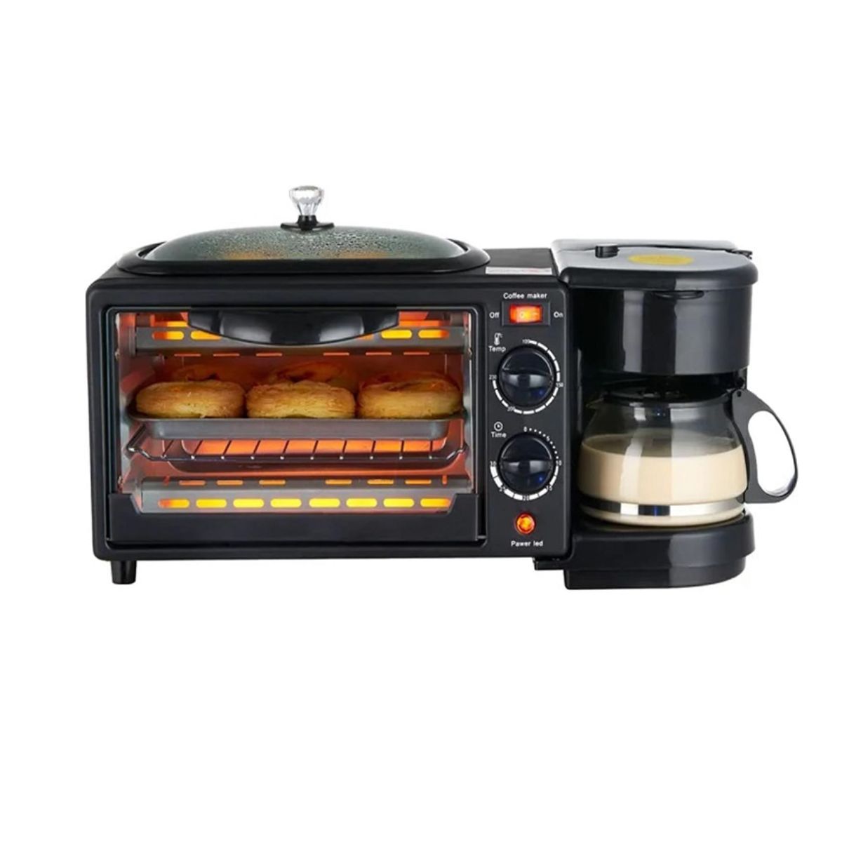 GENERICO - Horno 3 en 1 Desayunero Multifunción