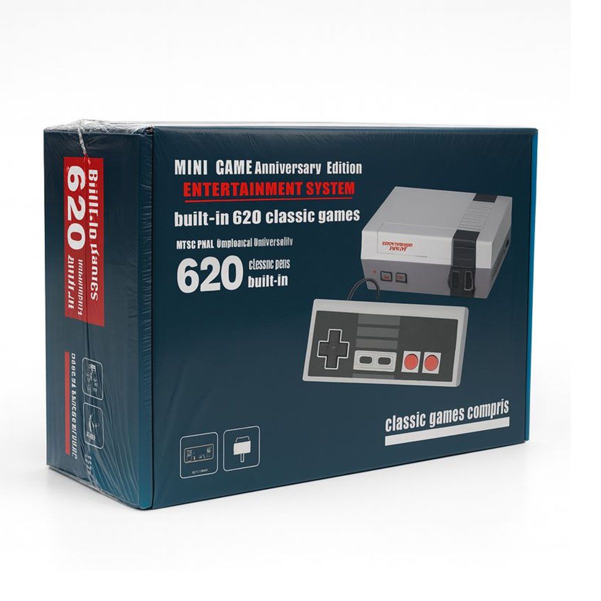 GENERICO - Consola Retro 620 Juegos Clásicos Mini Plug And Play + 2 Controles