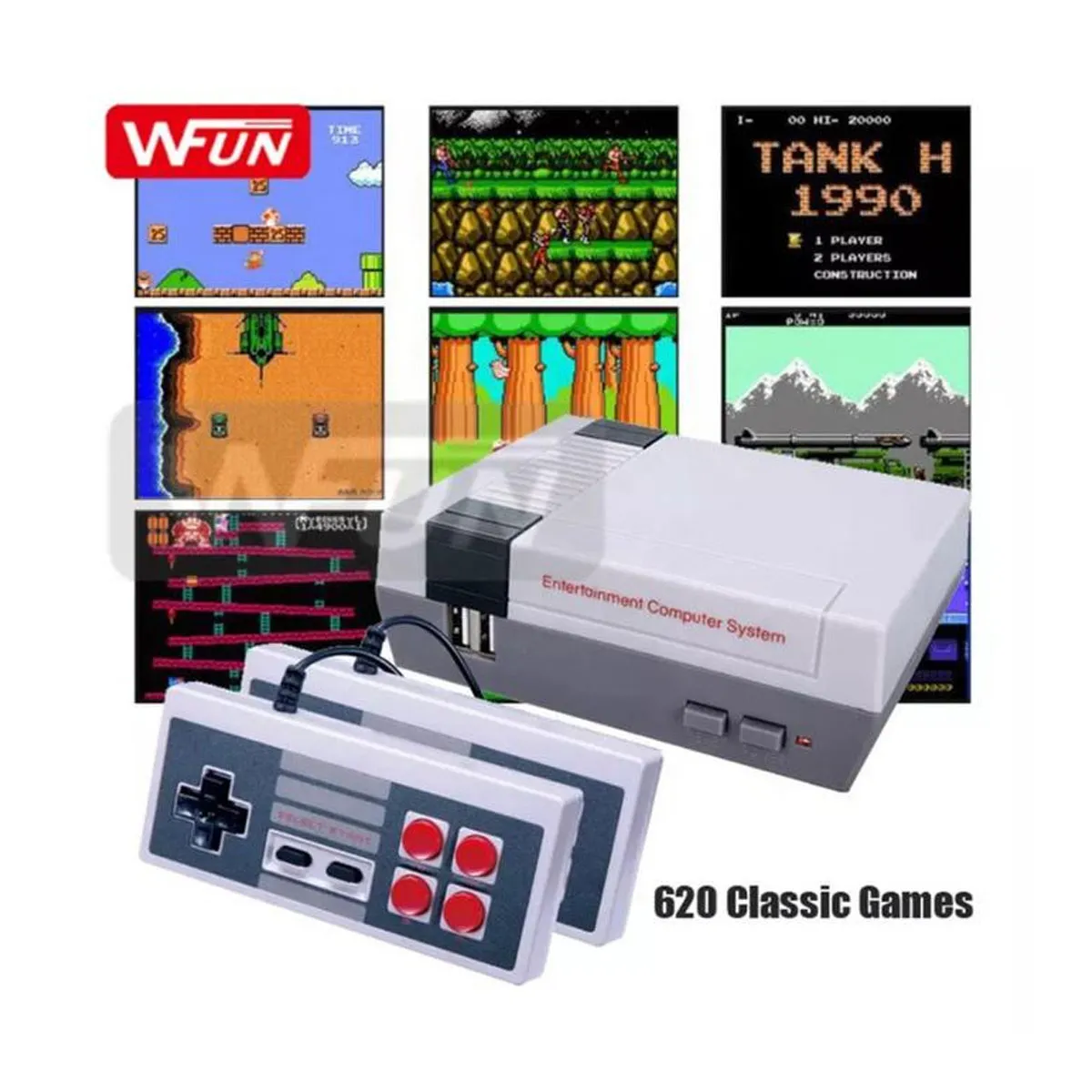 GENERICO - Consola Retro 620 Juegos Incluidos Con 2 Controles