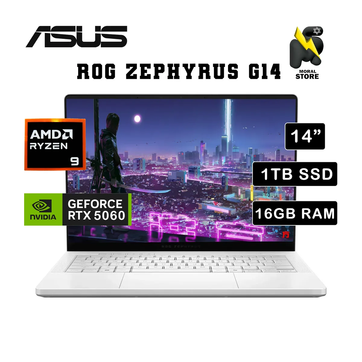 ASUS - ASUS ROG ZEPHYRUS G14 / AMD RYZEN 9 270  /16 GB RAM /1 TB  SSD/RTX 5060/14" 3K