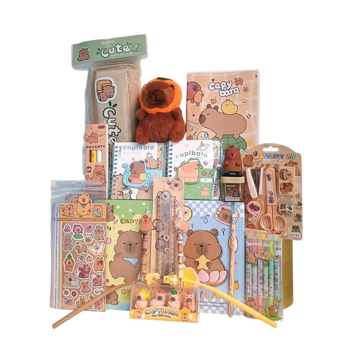 GENERICO - Set Capibara Premium 24 Piezas Útiles Cartuchera