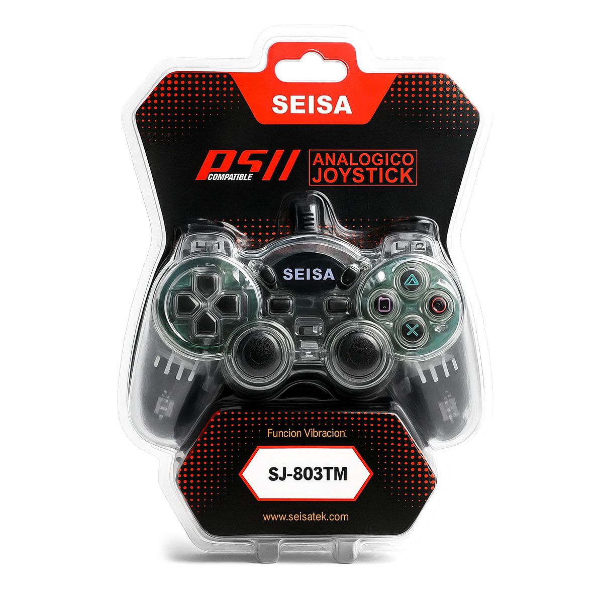 SEISA - Joystick Para Ps2 Color Transparente