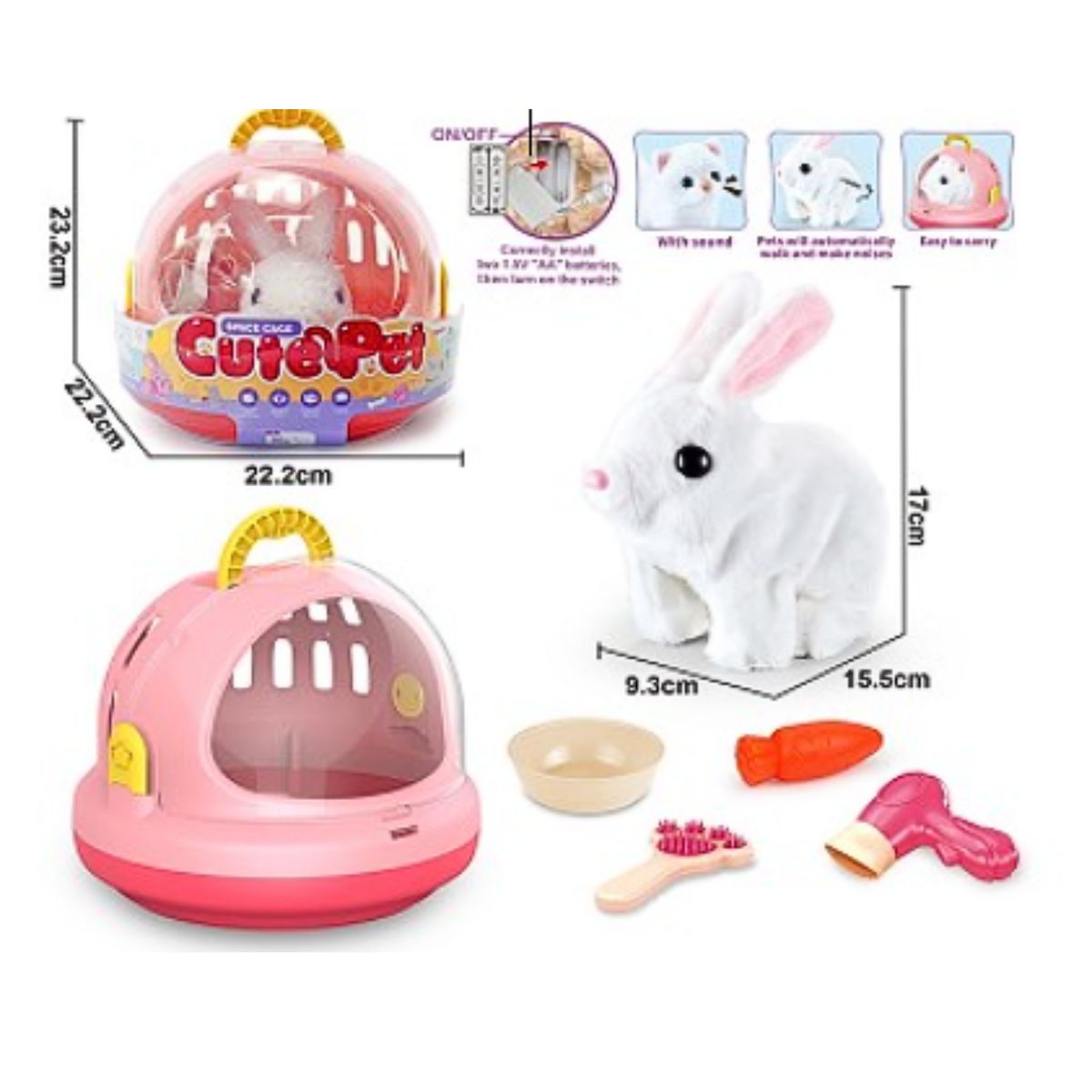 GENERICO - Peluche Conejo Camina Movimiento Mascota Juguete