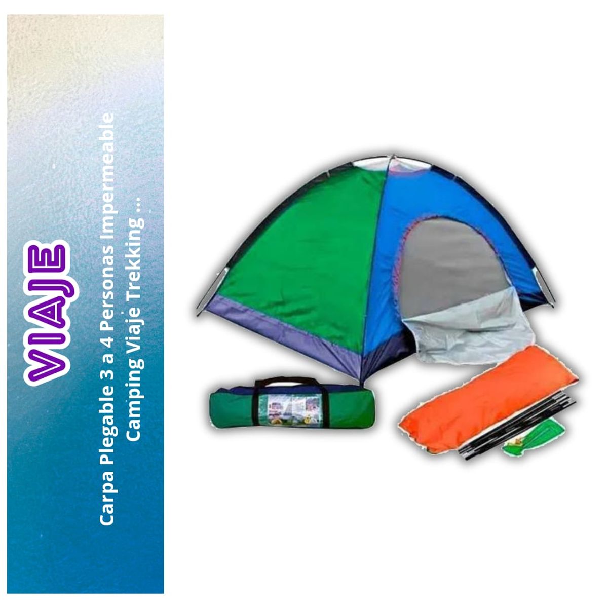 GENERICO - Carpa Camping - Para 3 Personas