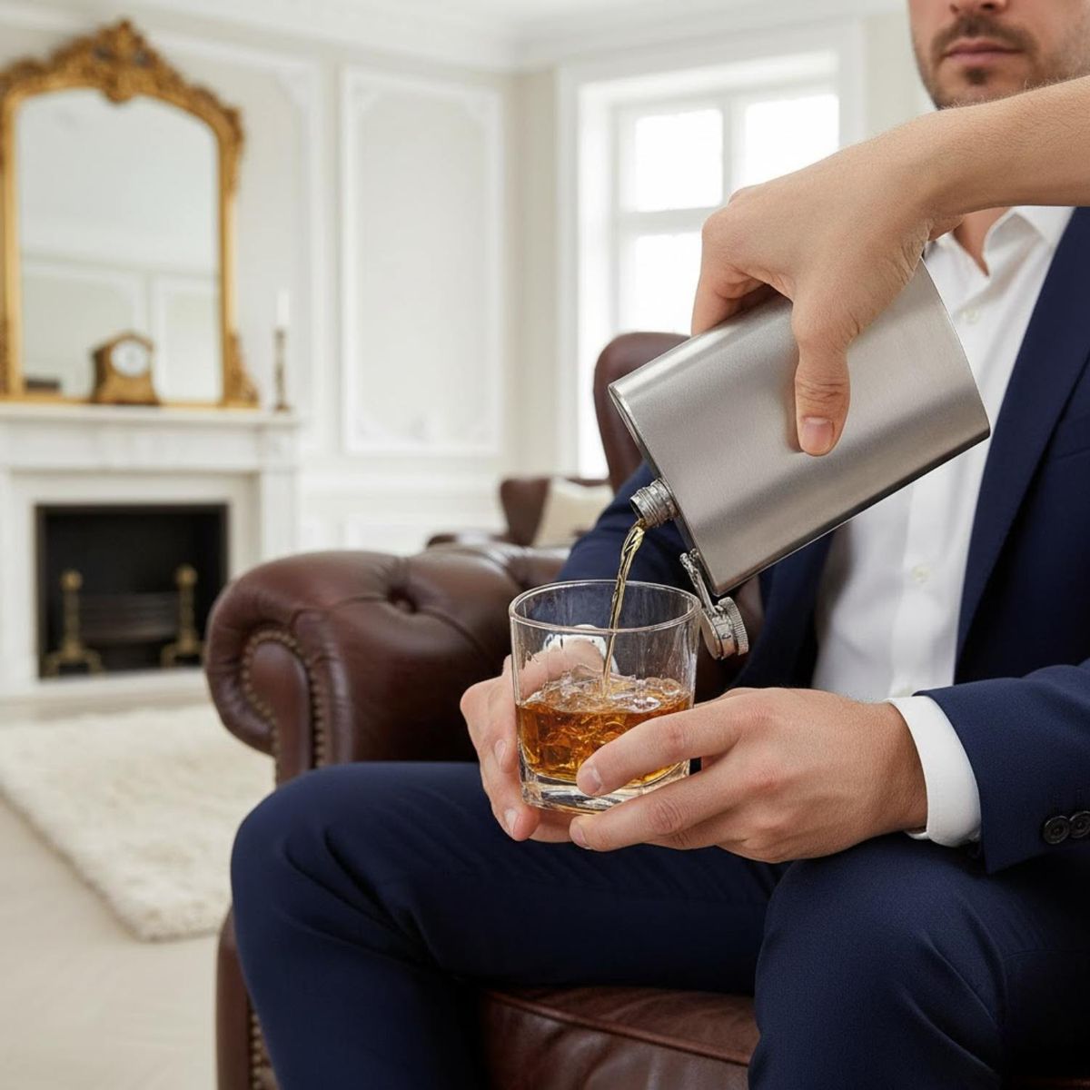 ICHIMATSU - Licorera Cantimplora de Acero Inoxidable 6 oz - 177 ml- Ichimatsu