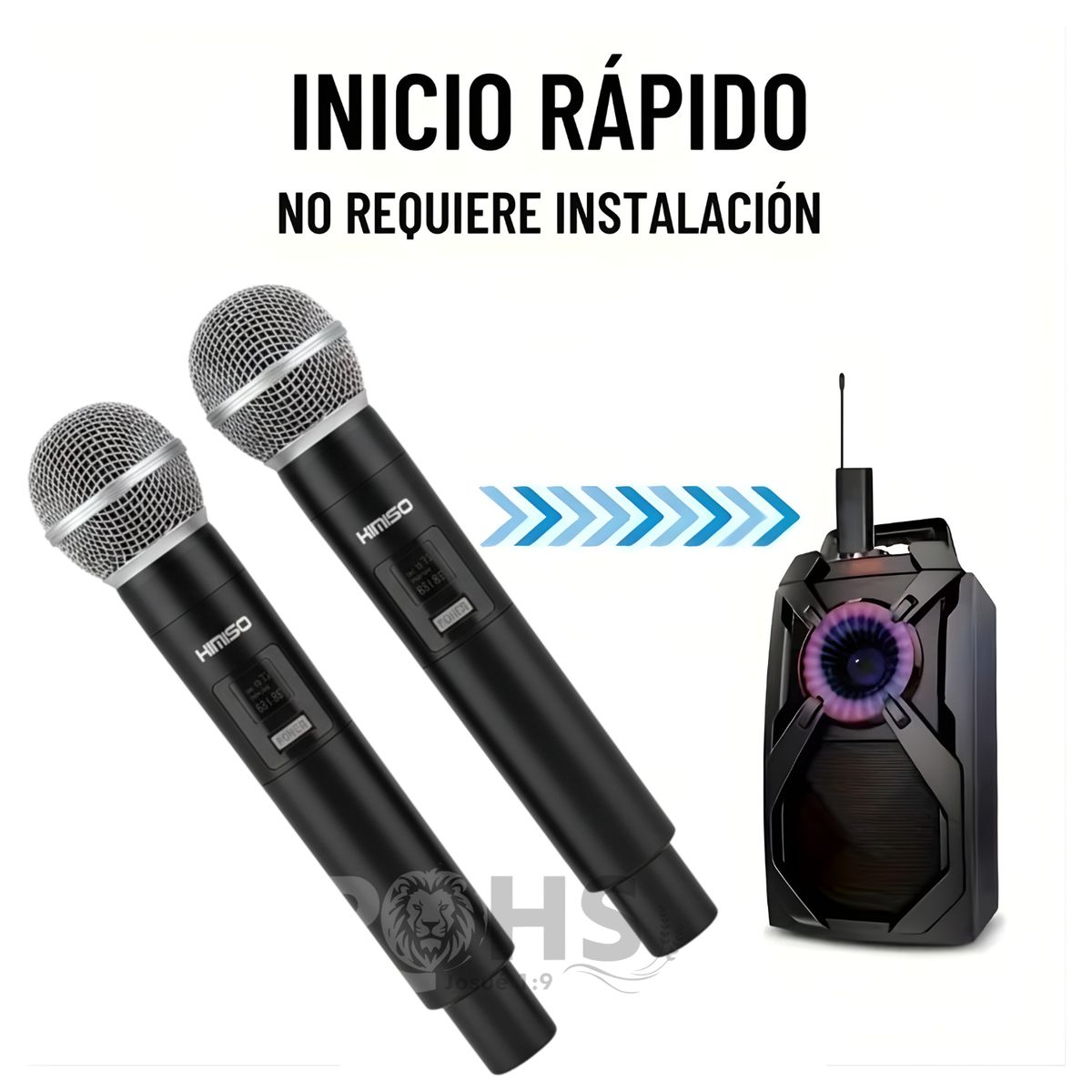 ROHS - Microfono Karaoke Antiruido para Interior y Exterior KMS-901MC