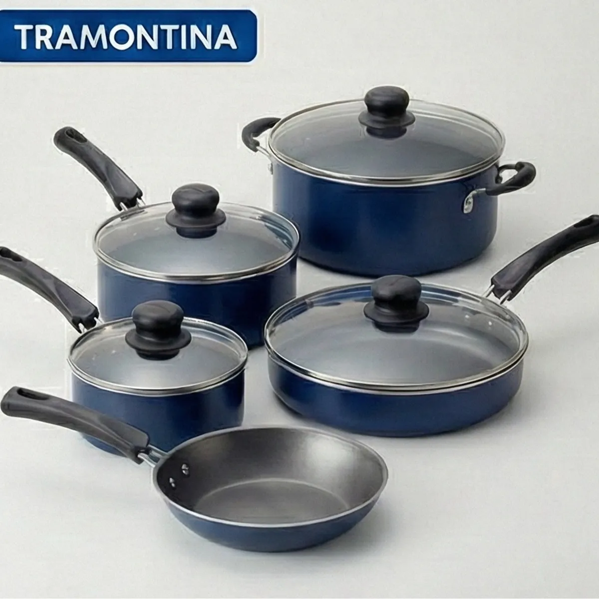 TRAMONTINA - Juego de Ollas 9 piezas  Tramontina