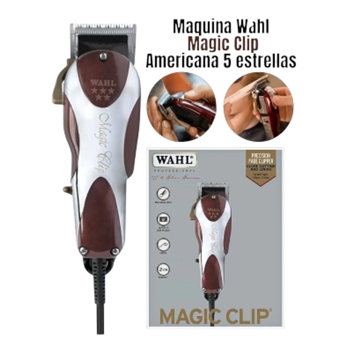 WHAL - MAQUINA DE CORTE DE CABELLO PROFESSIONAL WHAL MAGIC CLIP AMERICANA