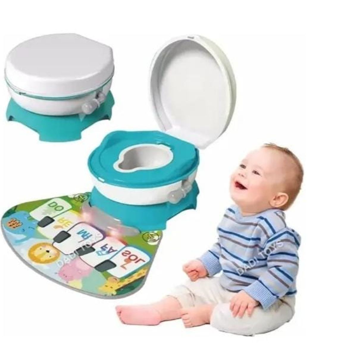 GENERICO - Inodoro Basin Bañito Entrenador Multifuncional 4 En 1 Multicolor