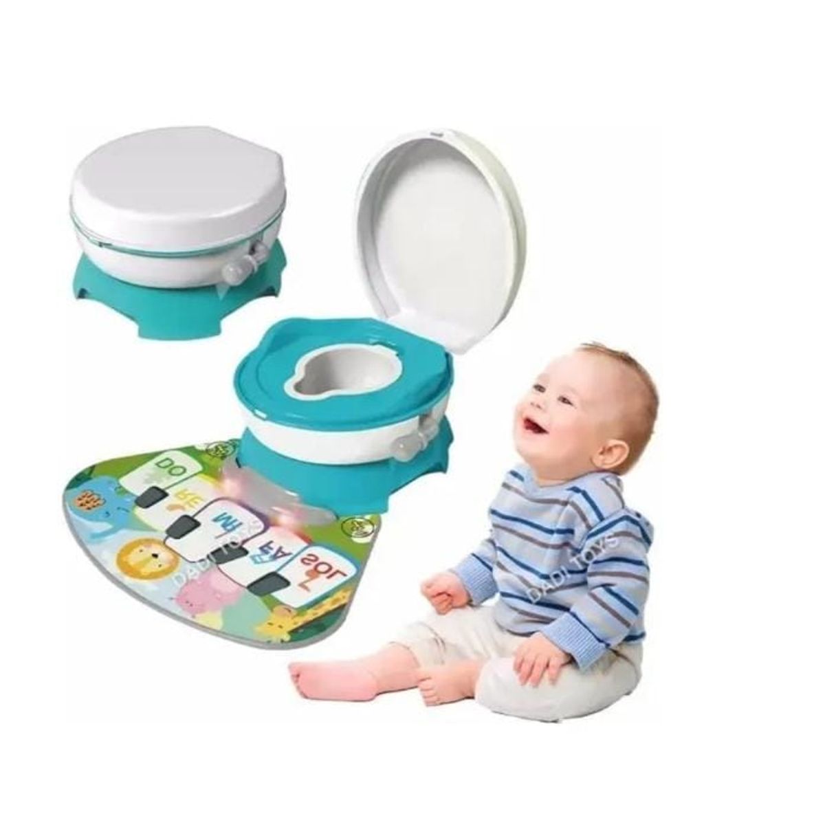 GENERICO - Inodoro Basin Bañito Entrenador Multifuncional 4 En 1 Multicolor