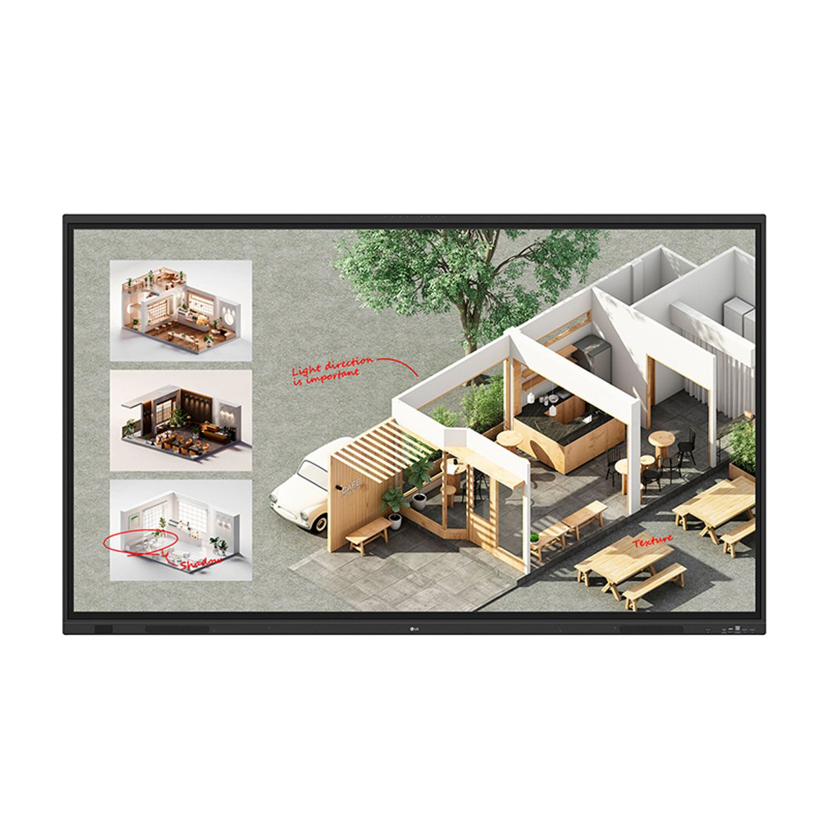 LG - Pantalla Tactil Interactiva Lg Createboard Standard 86 86Tr3Dq