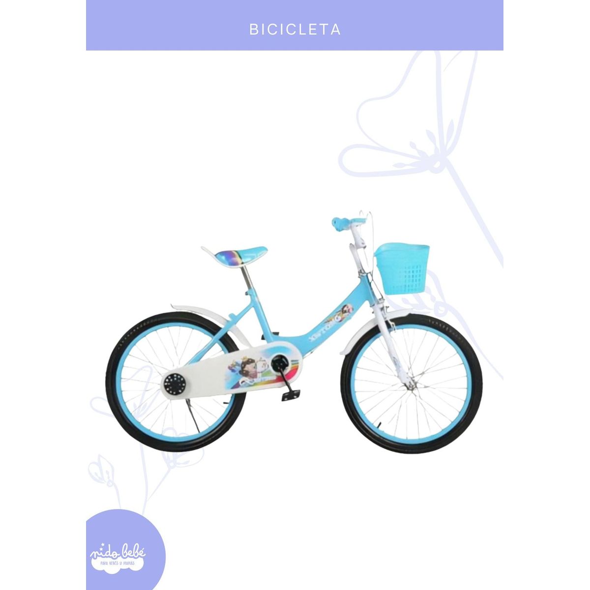 Baby - BICICLETA PARA NIÑA INFANTIL  ARO 20 CELESTE