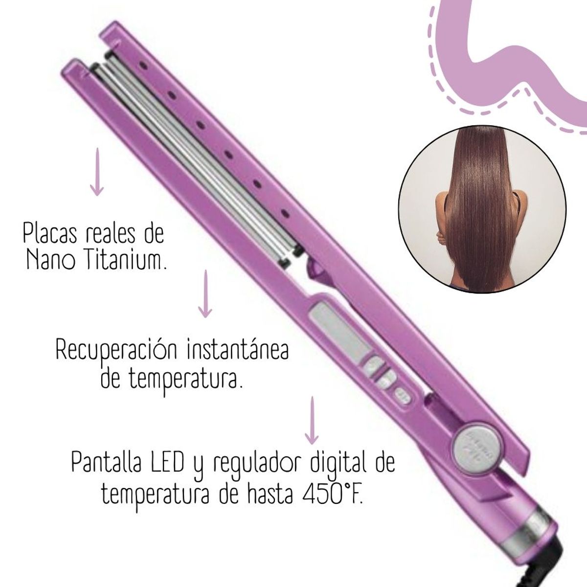 BABYLISS PRO - Combo BaBylissPRO Plancha Iónica + Mini Plancha + Secador de viaje