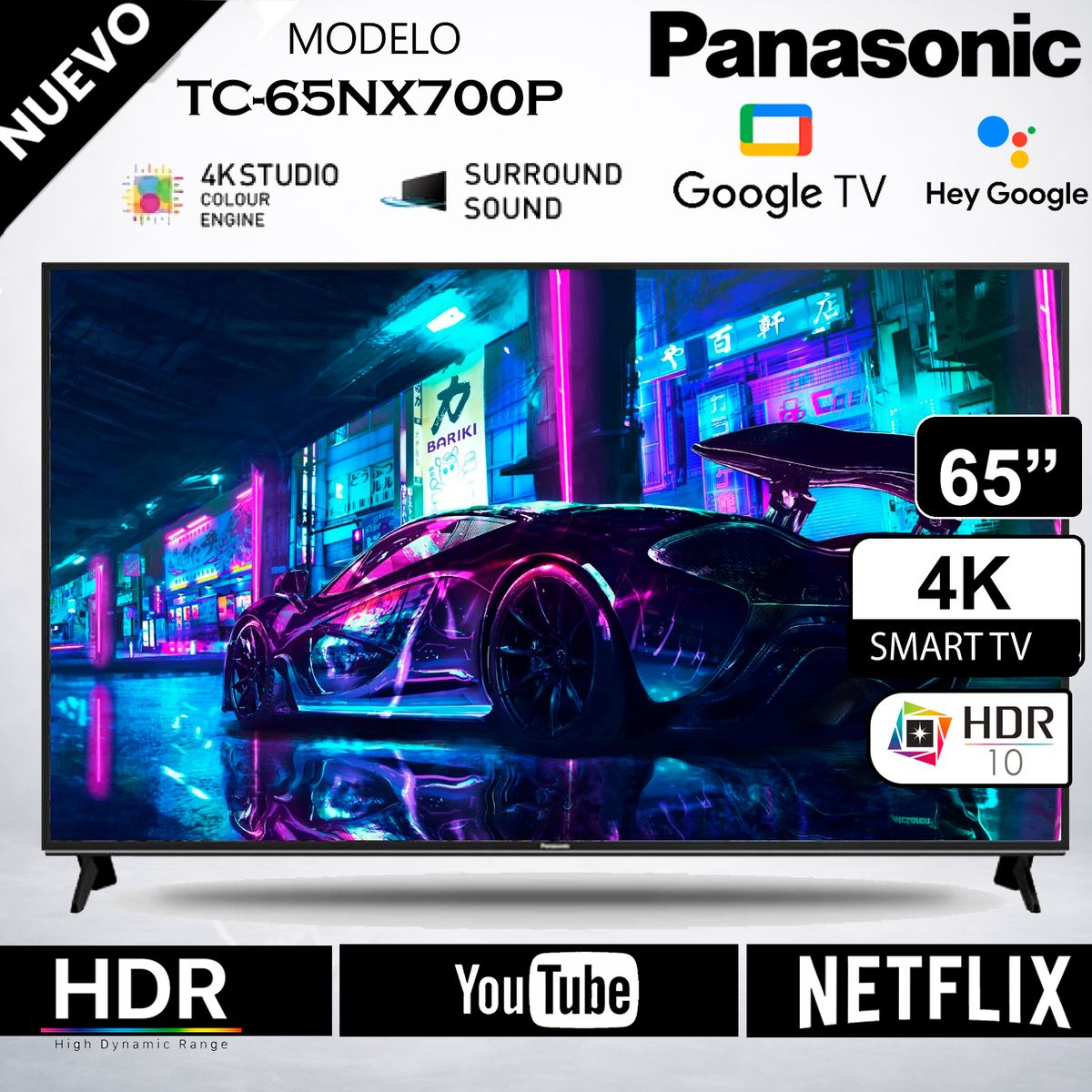 PANASONIC - Televisor Panasonic Smart TV 65 LED 4K UHD TC-65NX700P