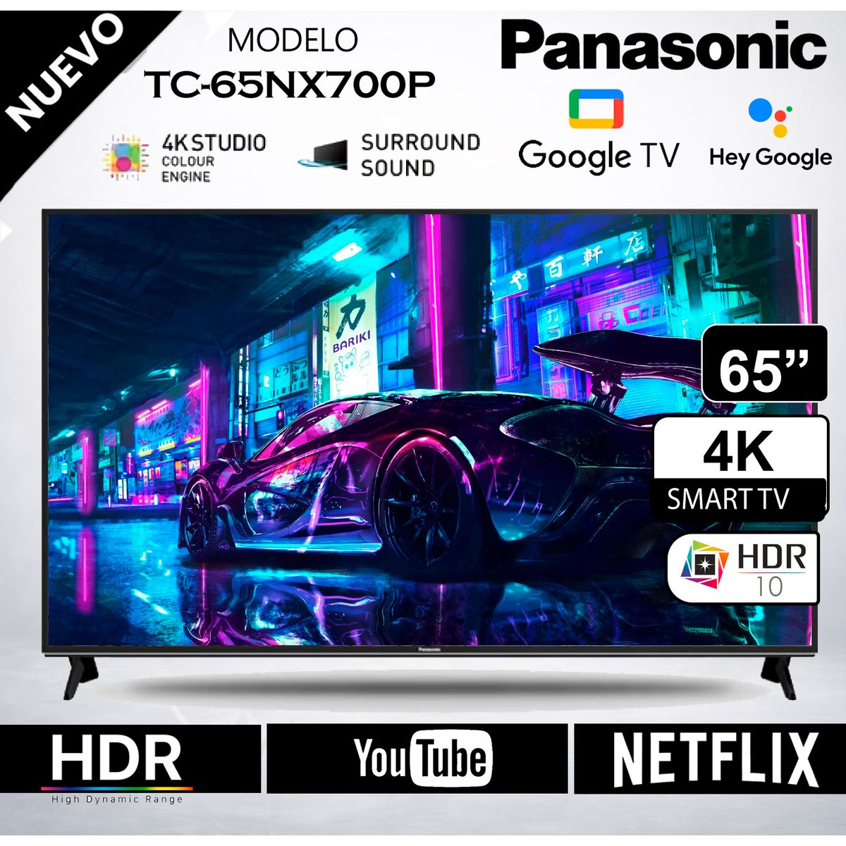 PANASONIC - Televisor Panasonic Smart TV 65 LED 4K UHD TC-65NX700P