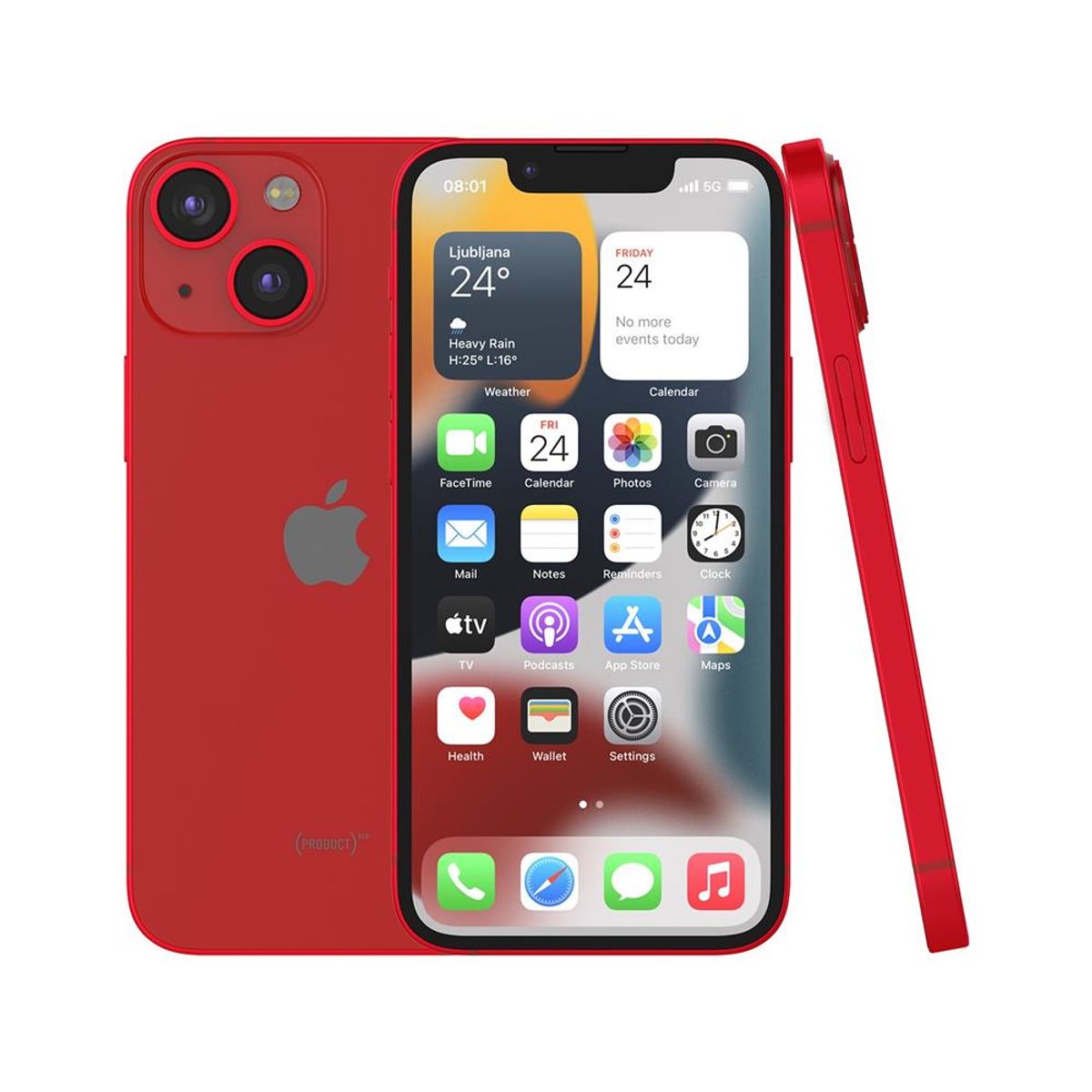 APPLE - iPhone 13 Mini 128GB, Leer descripcion,ENTREGA INMEDIATA, Rojo, Reacondicionado