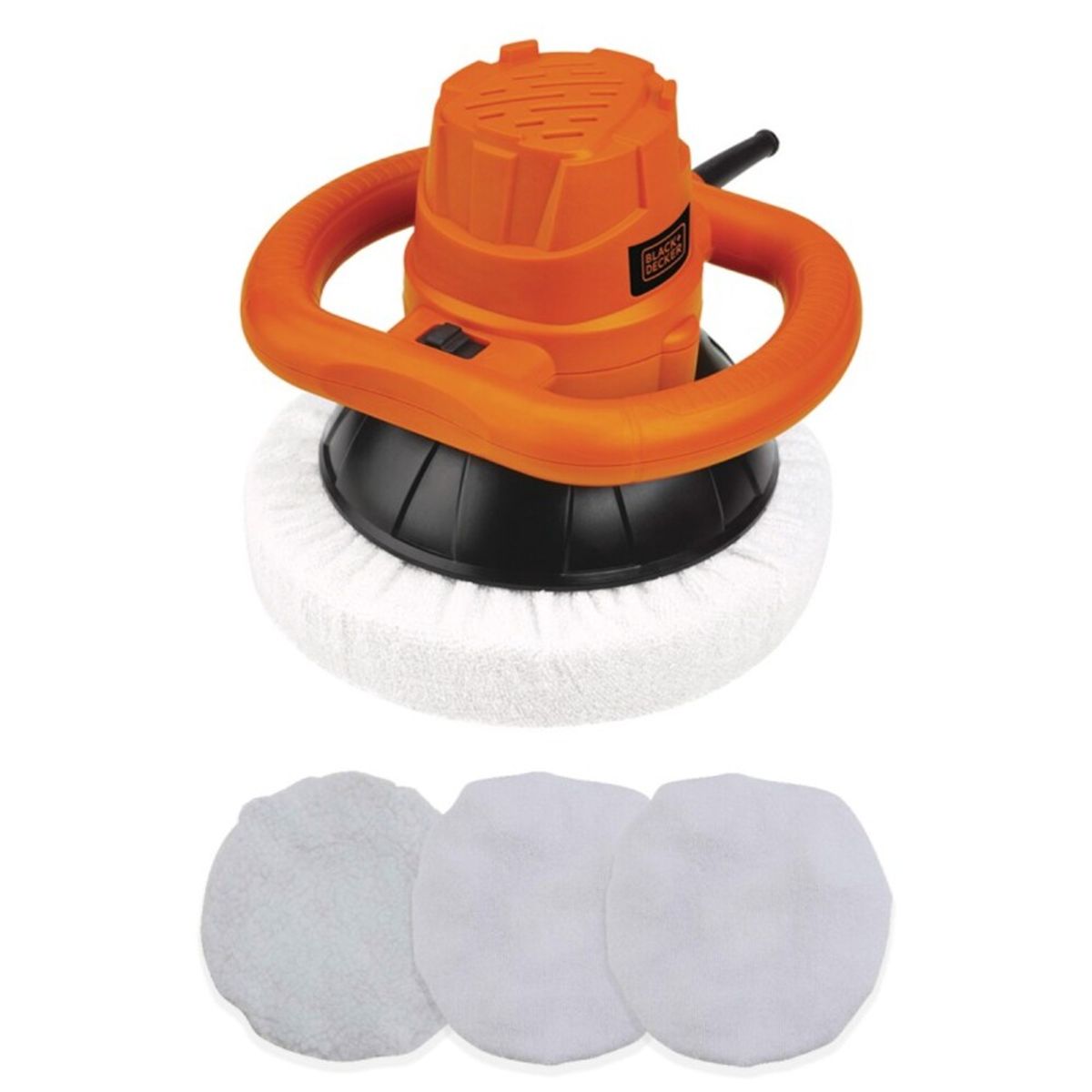 BLACK+DECKER - PULIDORA ORBITAL 120W + 3 BONETES BLACK+DECKER KP12K-B2
