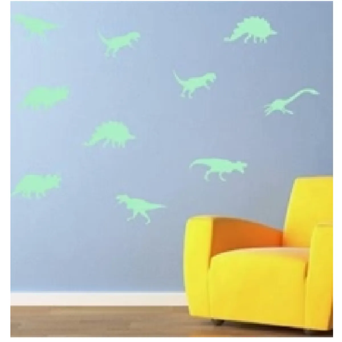 GENERAL - Pack x 2 Pegatinas de pared que brillan en la oscuridad  Dinosaurios 3D