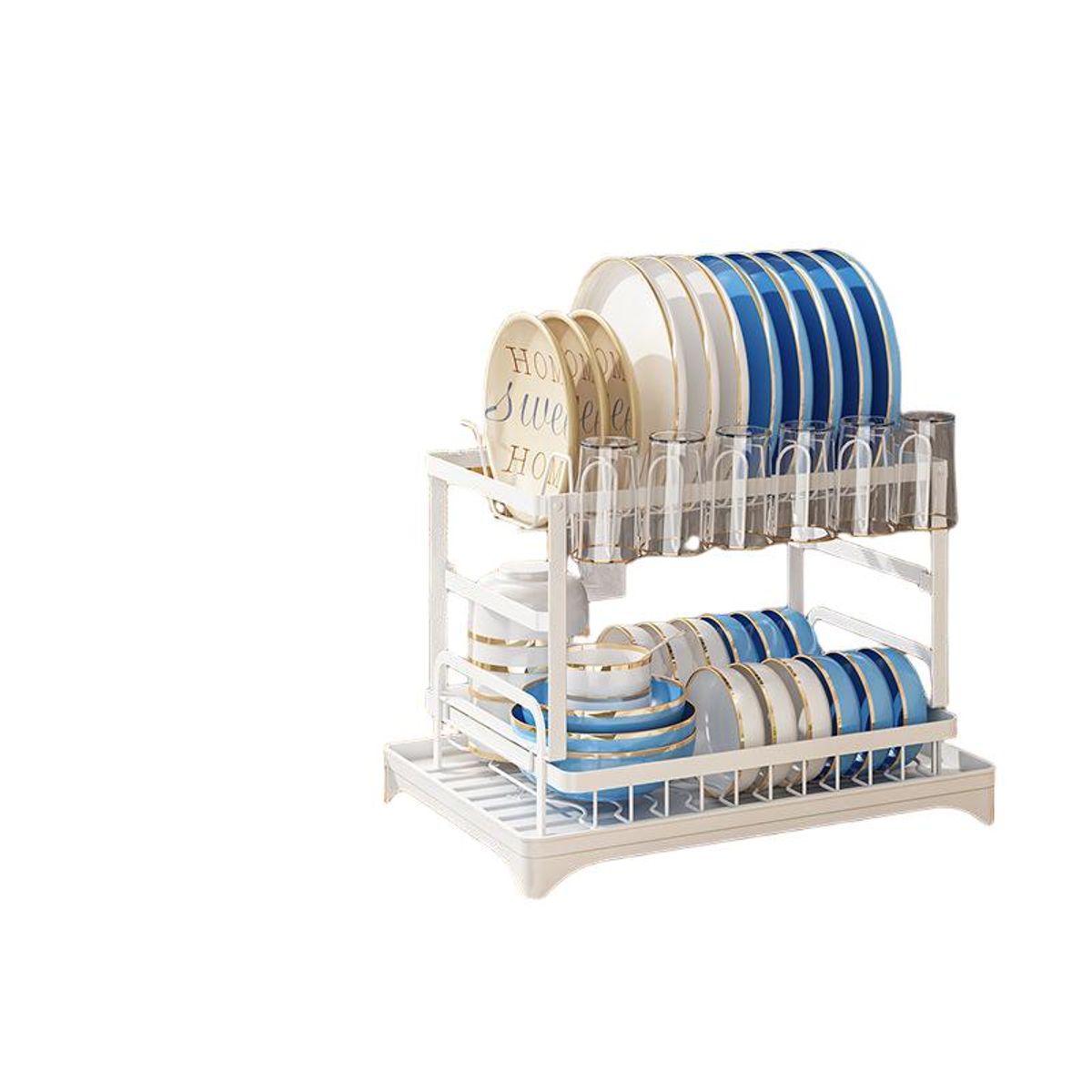 PIA COPELLO STORE - Escurridor de Platos Blanco 2 Niveles