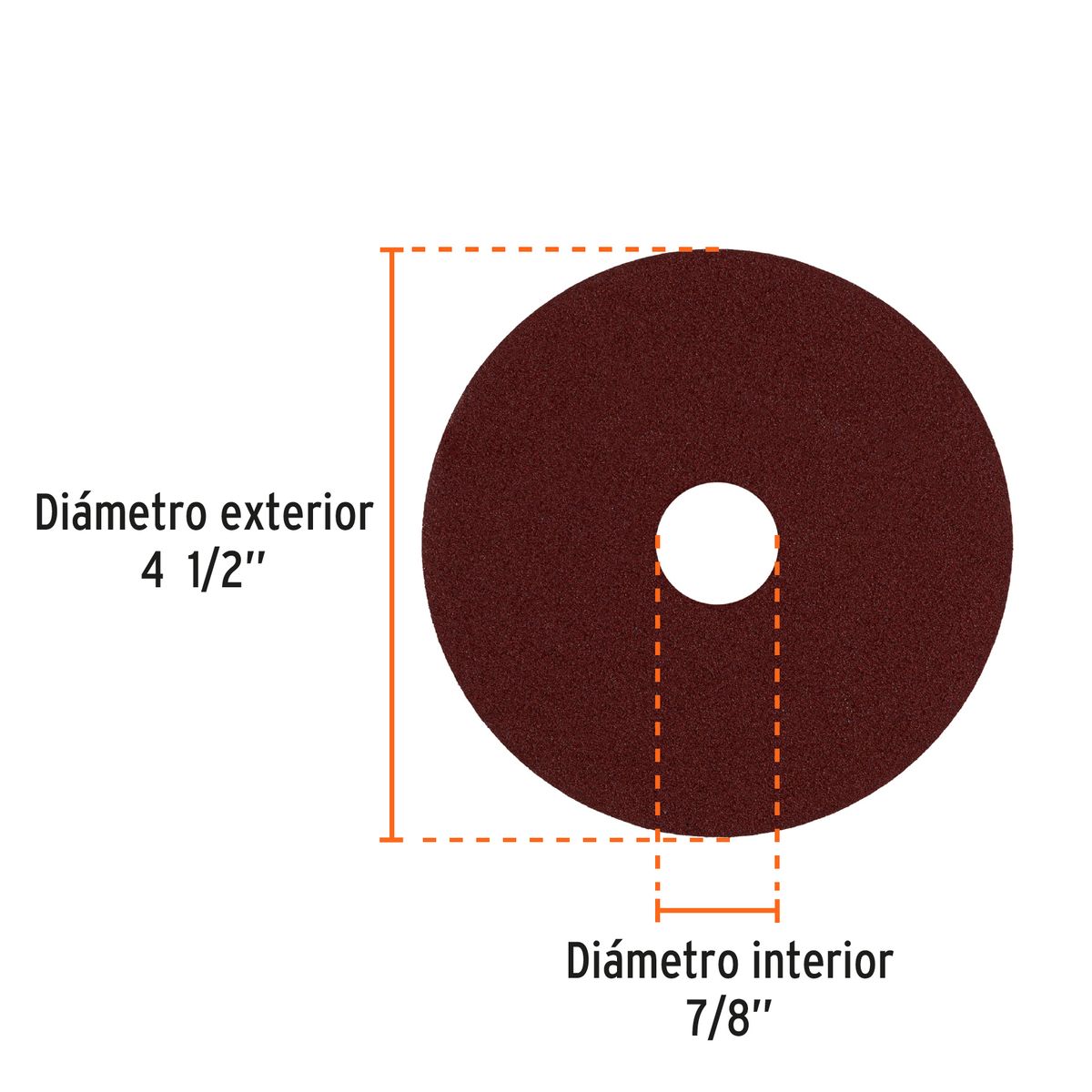 Truper - Disco lija 4-1/2" con respaldo de fibra G120 TRUPER 100128