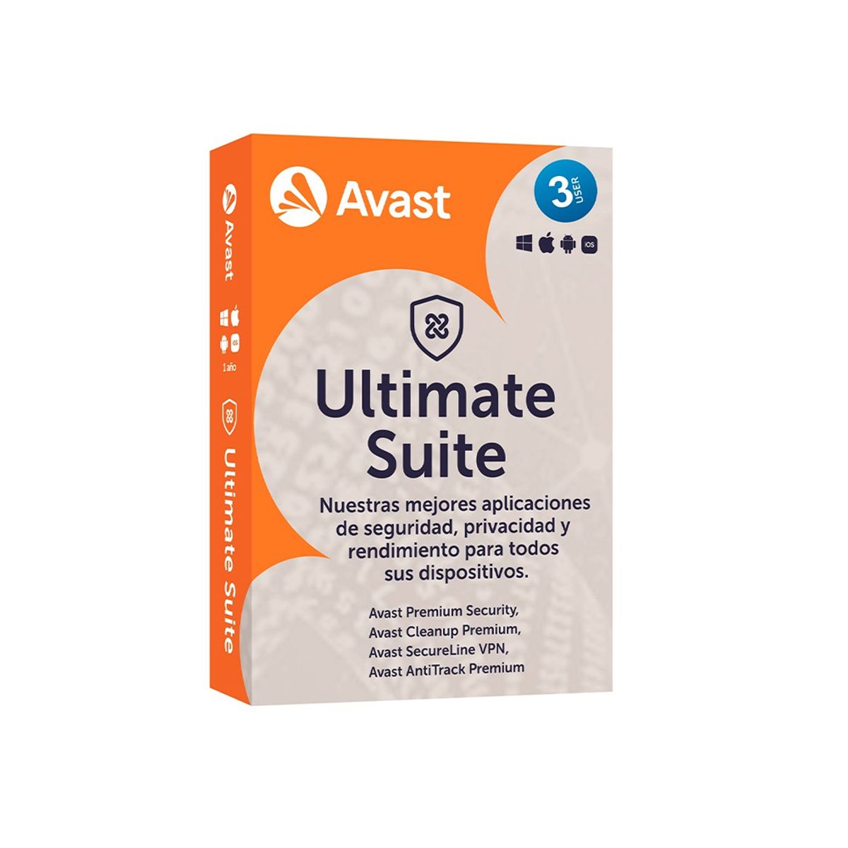 AVAST - Antivirus Avast Ultimate Suite 3 Pcs - Protección Total Por 12 Meses, Seguridad Avanzada