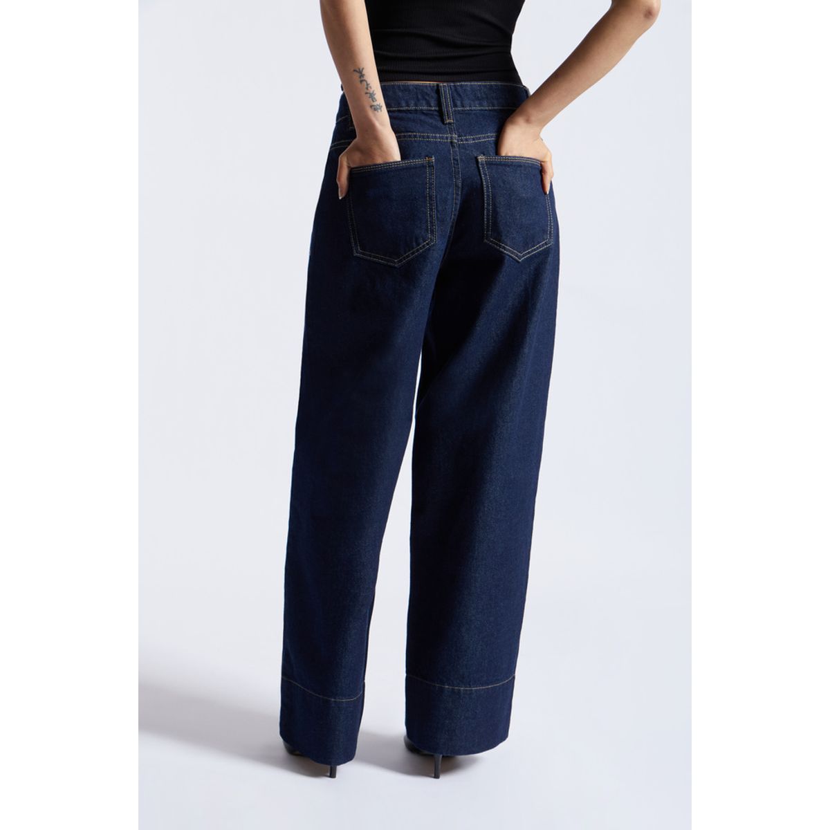 LUVARO - Pantalón Denim Wide Leg