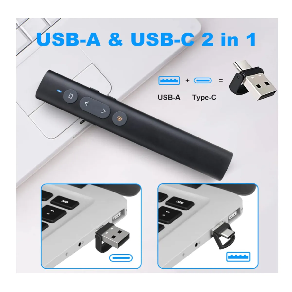 GENERICO - Puntero presentador inalambrico USB diapositivas