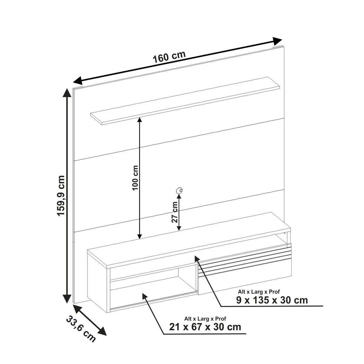 LOAGO - PANEL PARA TV DE 65 PULGADAS