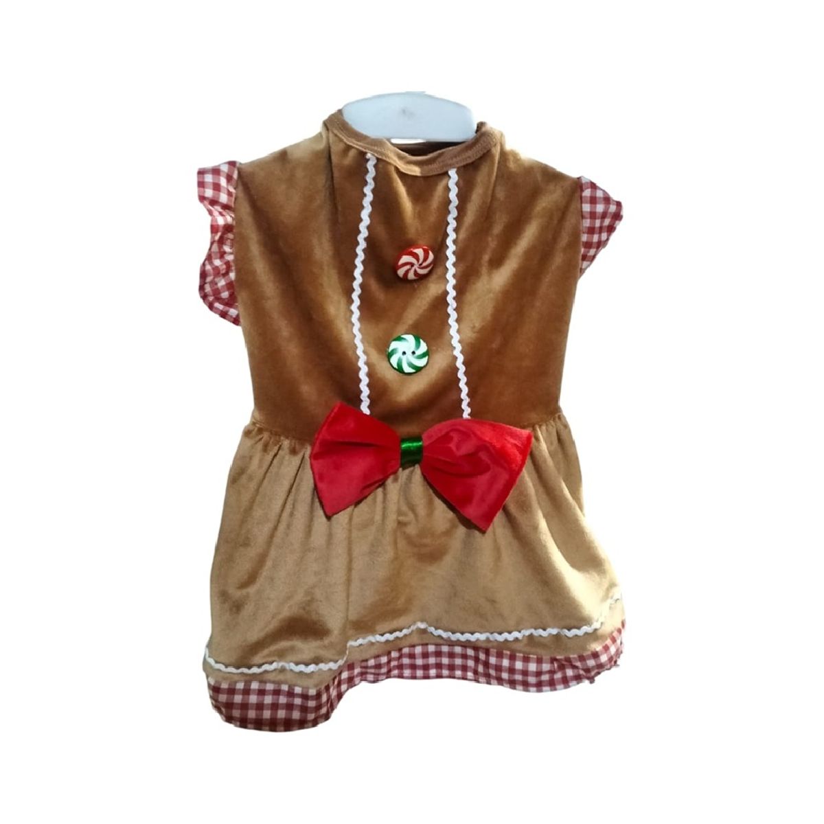 GENERAL - Vestido navideño perros y gatos galleta de jengibre talla 3