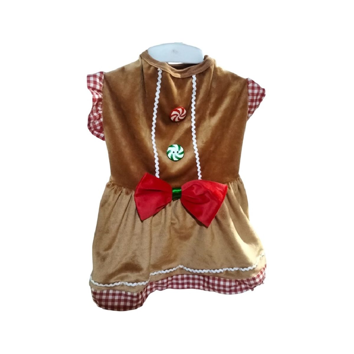 GENERAL - Vestido navideño perros y gatos galleta de jengibre talla 3