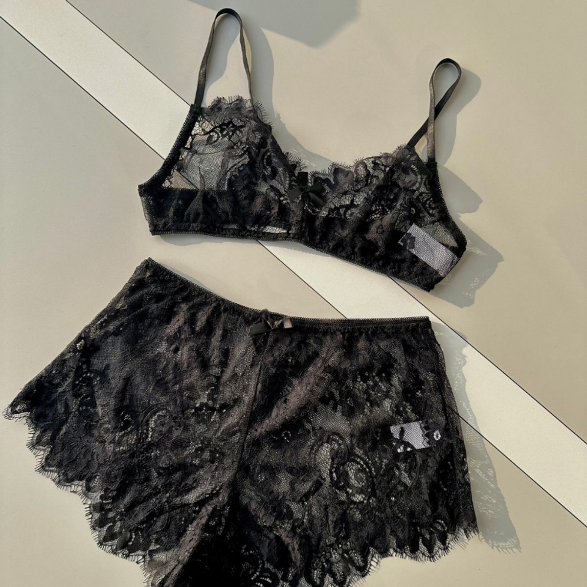 XIRAMA - Set Pijama Encaje Vayle Negro