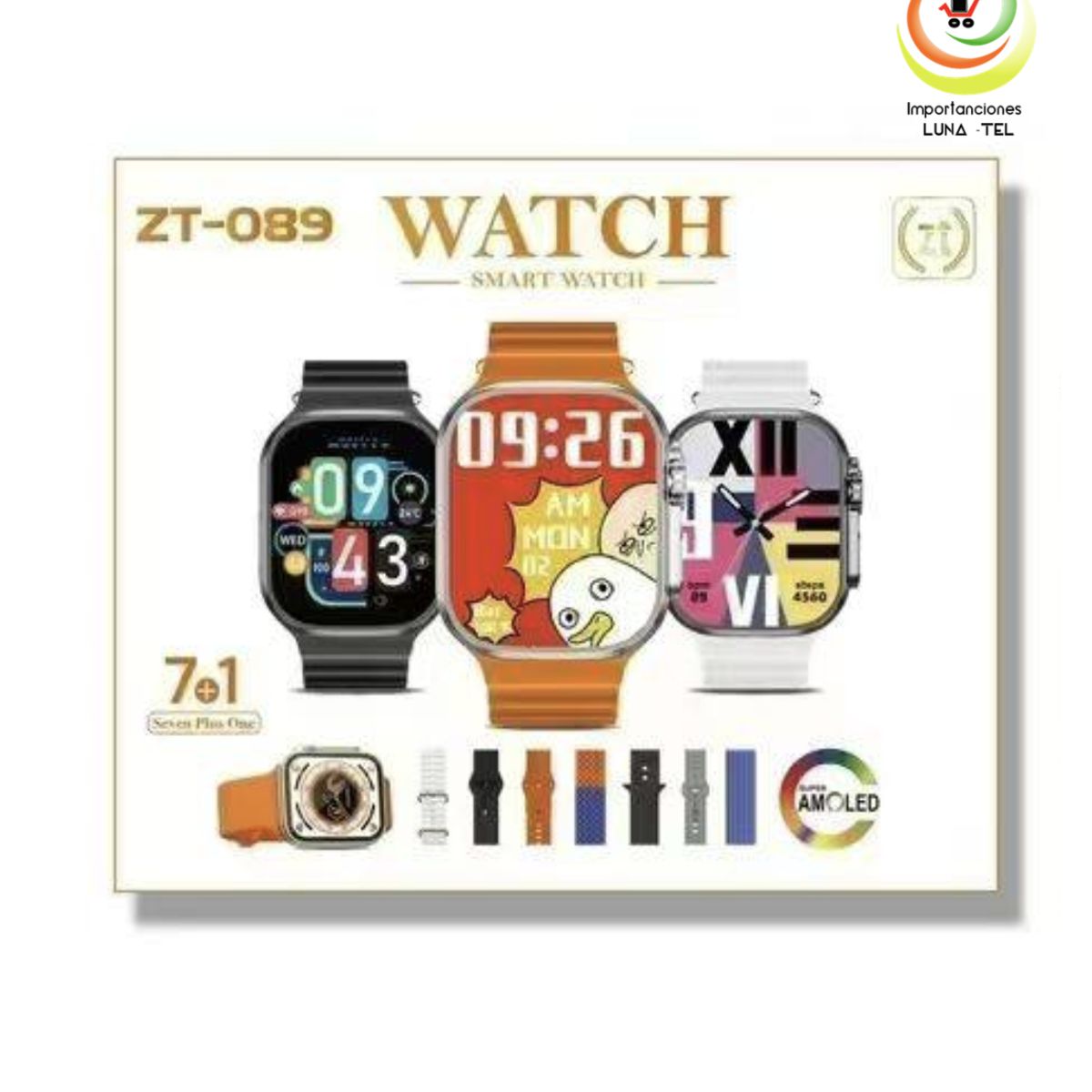 GENERICO - SMART WATCH SERIE ZT-089 7 EN 1