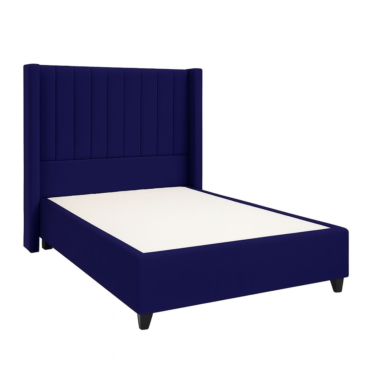 GENERICO - Cama Tapizada Confort Lineal Azul 1.5 Plz