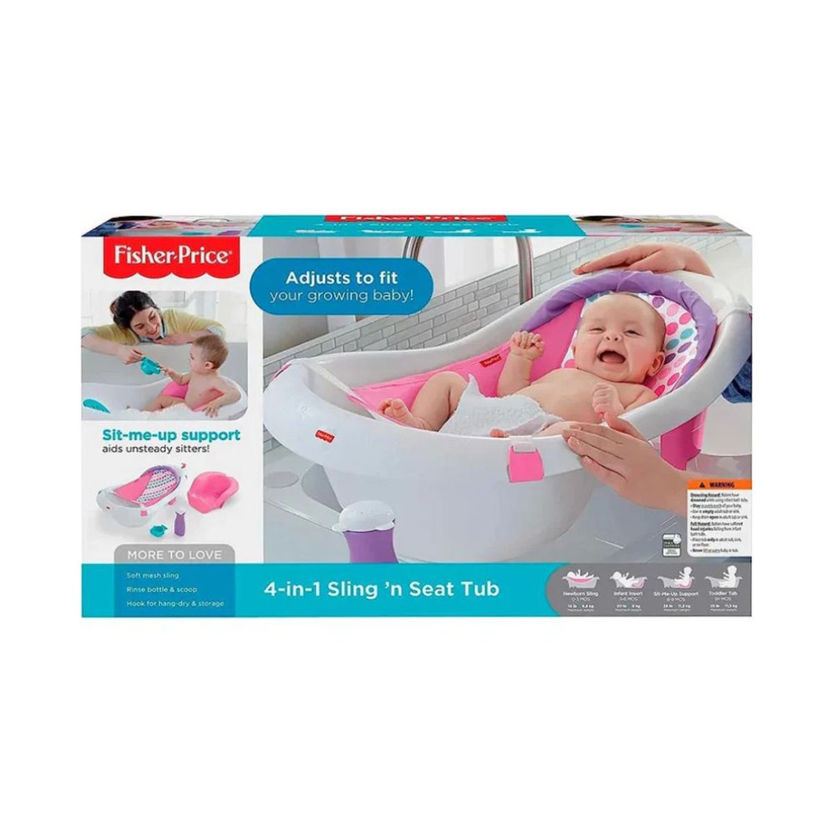 FISHER PRICE - FISHER PRICE 4 IN 1 SILING & SEATTUB