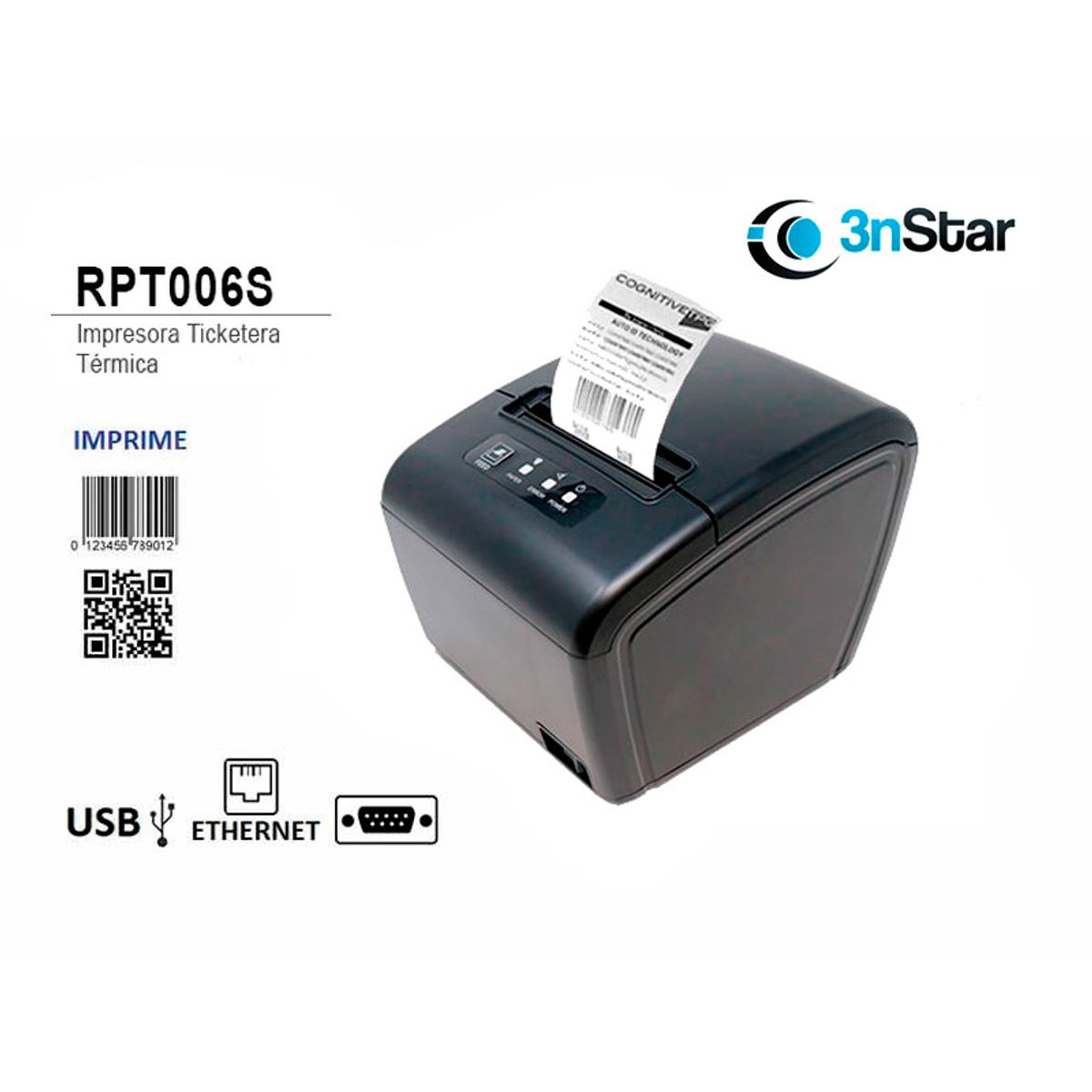 3NSTAR - Impresora térmica de recibos 3nStar RPT006S - 260mms - SERIAL-USB-RED Ethernet