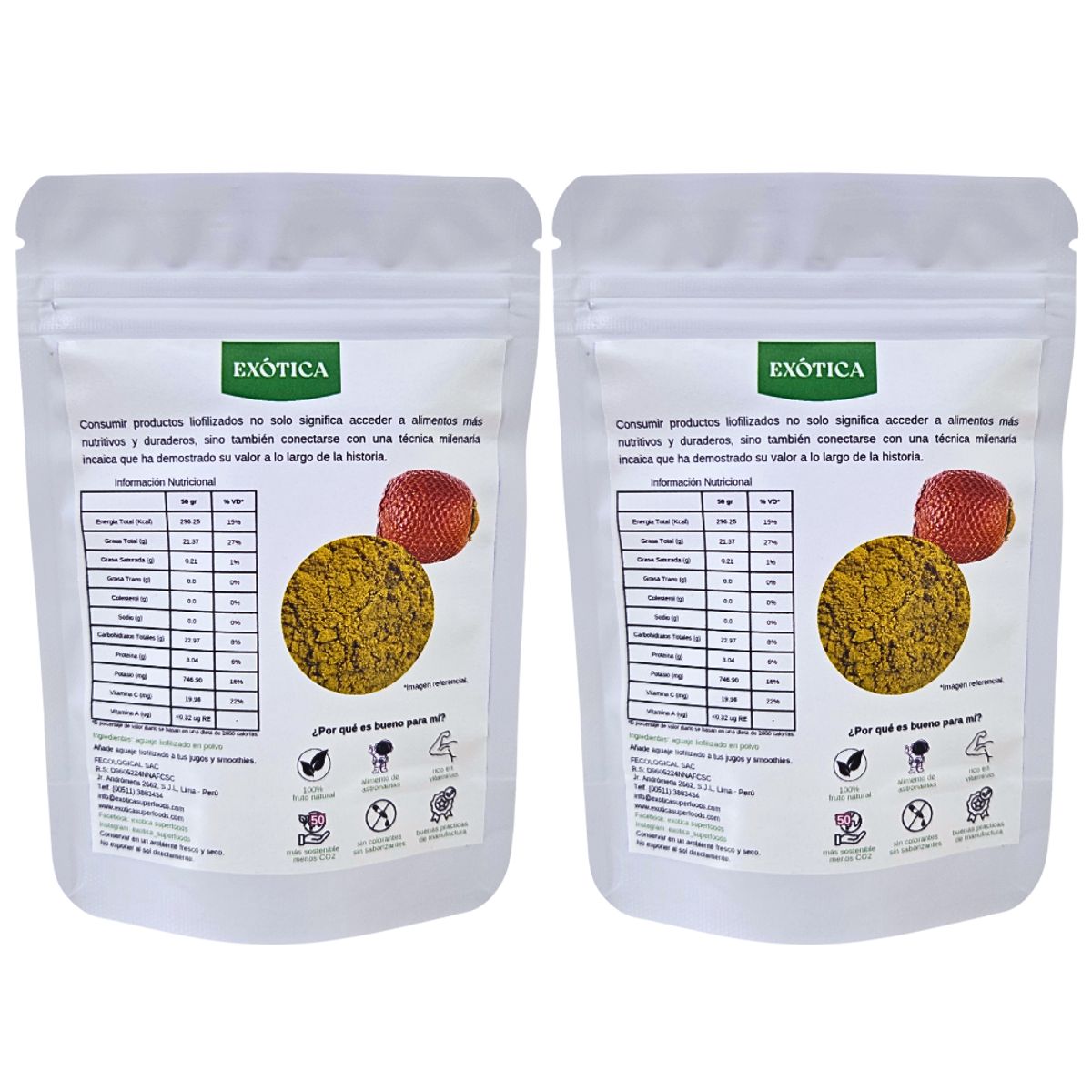 EXOTICA - Aguaje Liofilizado en polvo x 100 gr