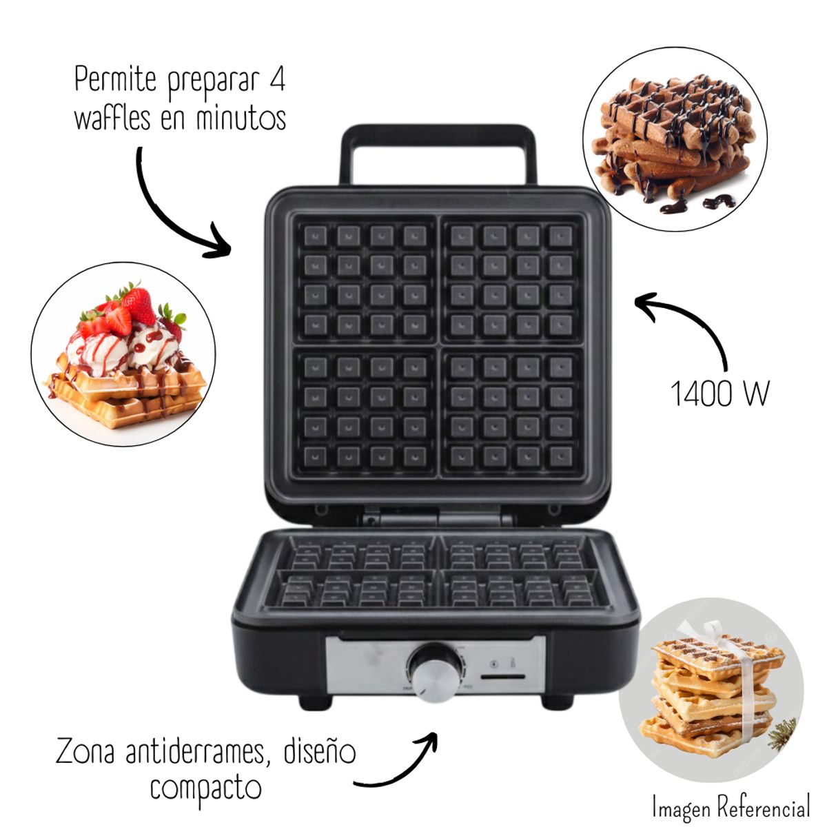 FINEZZA - Waflera Finezza Cuadrada FZ-812WF