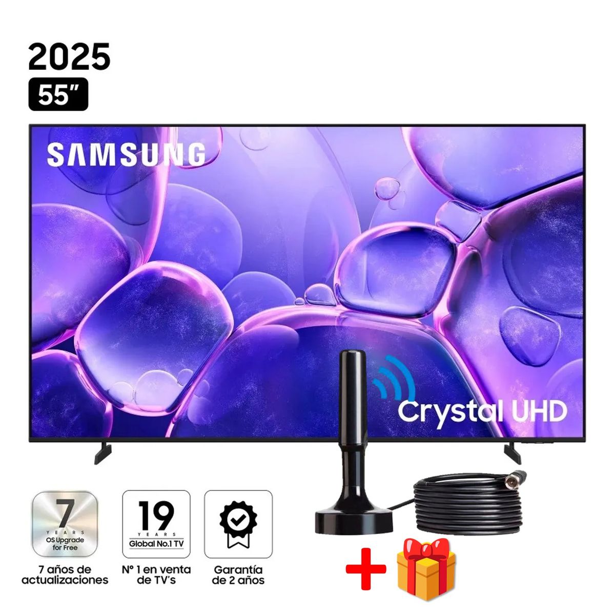 SAMSUNG - Televisor Samsung 55 Crystal 4K UHD 55U8000F + Antena Digital
